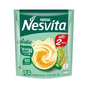 Nesvita Instant Cereal Beverage Original Flavor 25g x 12 Sachets | เนสวีต้า เครื่องดื่มธัญญาหารสำเร็จรูป ผสมใยอาหาร รสดั้งเดิม