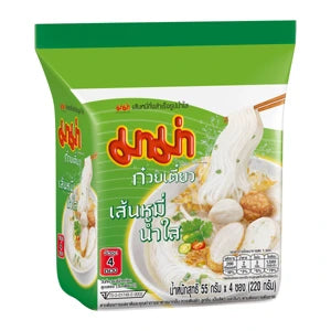 MAMA Instant Vermicelli Clear Soup 55g x 4 Pack | มาม่า เส้นหมี่กึ่งสำเร็จรูปน้ำใส 55 ก. แพ็ค 4