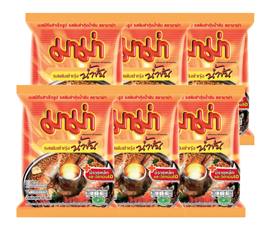 MAMA Instant Noodles Creamy Shrimp Tom Yum 55g x 6 Pack