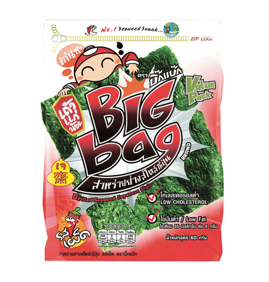 Tao Kae Noi Big Bag Grilled Seaweed Spicy Flavour 60g