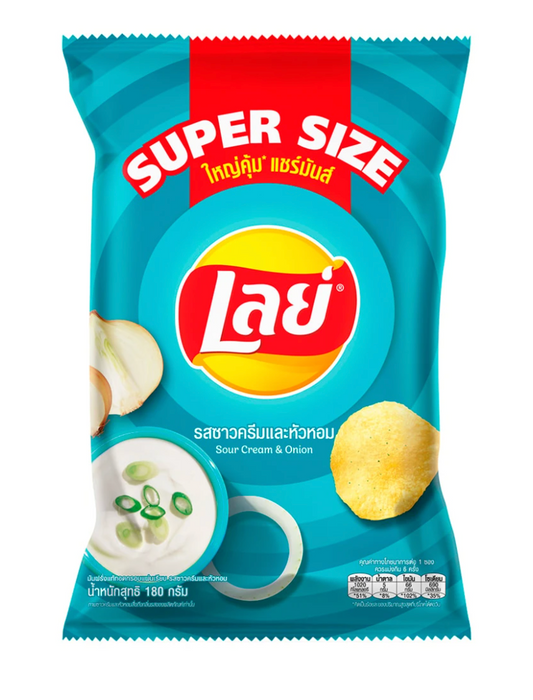 Lay's Classic Sour Cream & Onion Potato Chips Super Size 180g
