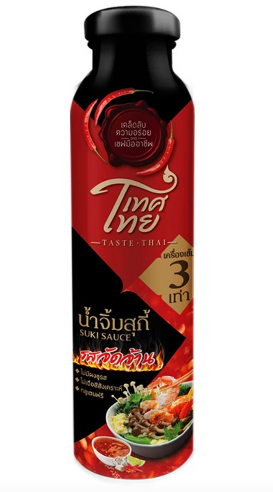 Taste Thai Suki Sauce Spicy Flavor 350g | เทศไทย น้ำจิ้มสุกี้ รสจัดจ้าน