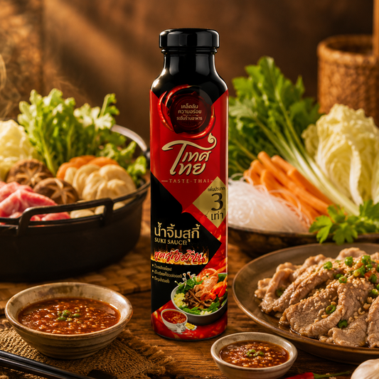 Taste Thai Suki Sauce Spicy Flavor 350g | เทศไทย น้ำจิ้มสุกี้ รสจัดจ้าน