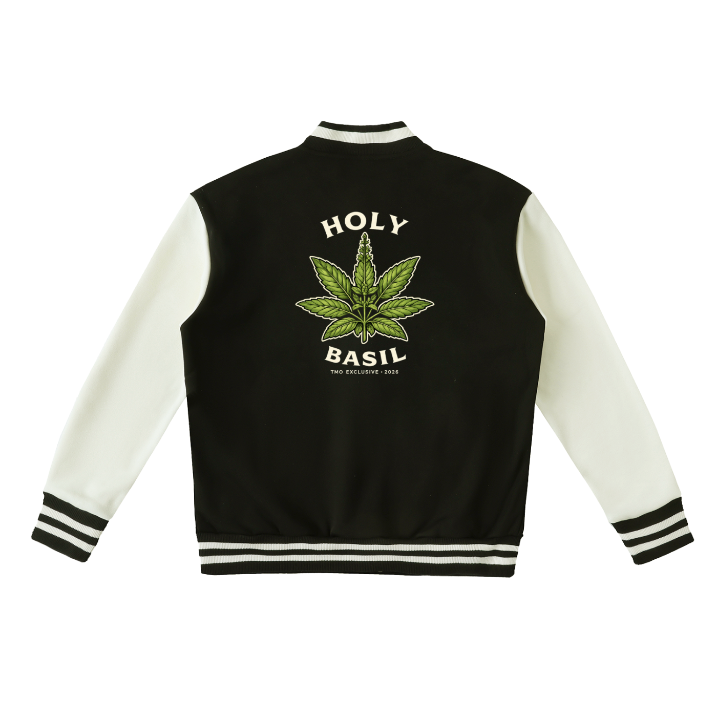 Exclusive: Holy Basil Two-Tone Fleeced Varsity Jacket