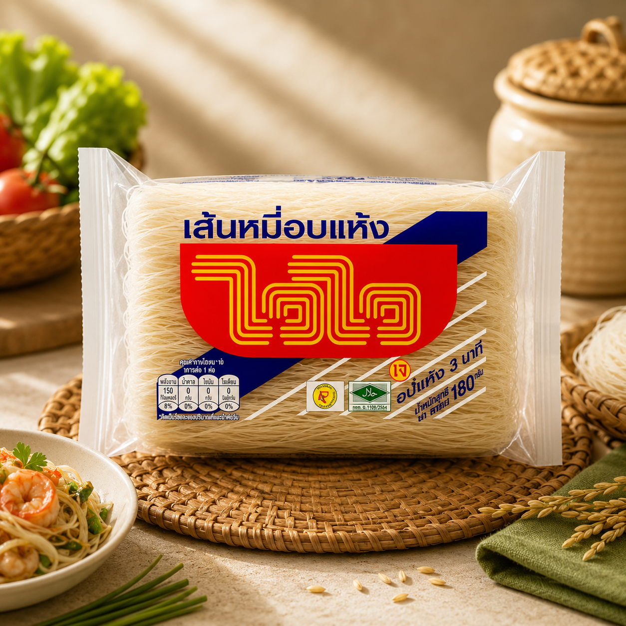 Wai Wai Dehydrated Rice Vermicelli 180g | ไวไว เส้นหมี่อบแห้ง