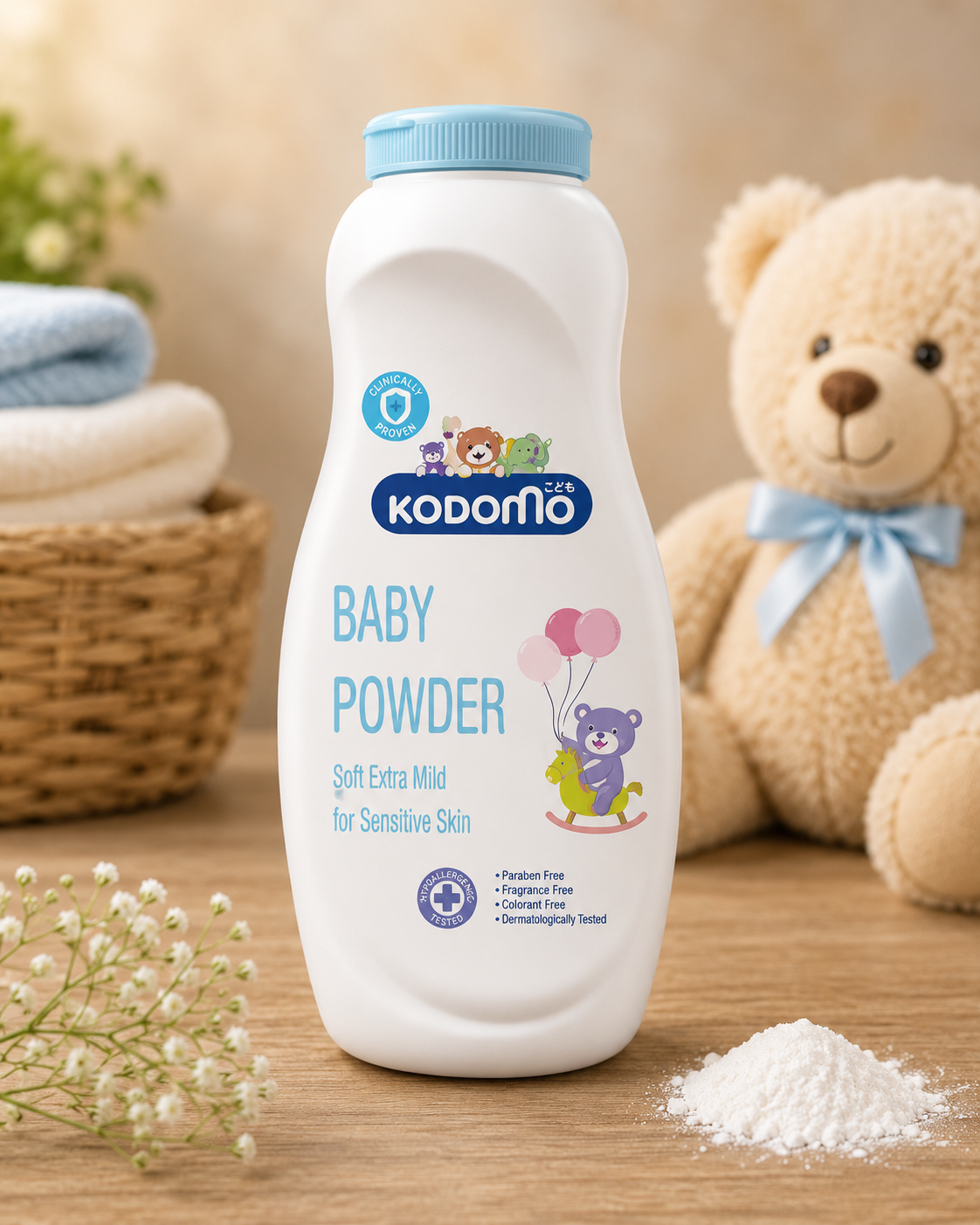 Kodomo Baby Powder Extra Mild 160g | คโดโม แป้งเด็ก สูตรเอ็กซ์ตร้ามายด์