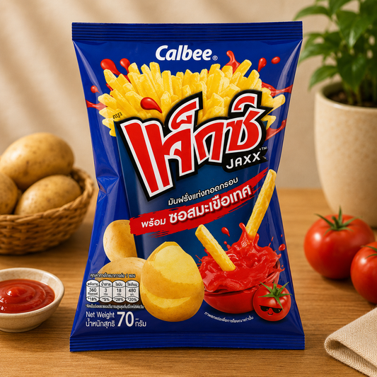 Calbee Jaxx Potato French Fries Snack with Tomato Sauce 70g
