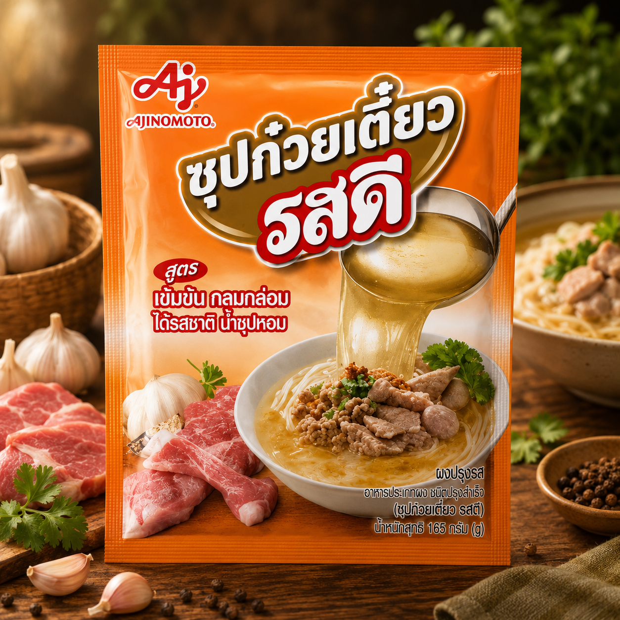 Ros Dee Instant Noodle Soup Stock Powder 165g | รสดี น้ำซุปก๋วยเตี๋ยวเข้มข้น