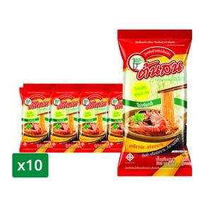Tonson Unbleached Glass Noodle 40g x 10 Pack | ต้นสน วุ้นเส้นไม่ฟอกสี
