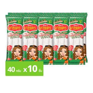 Kaset Glass Noodle 40g x 10 Pack | เกษตร วุ้นเส้นถั่วเขียว