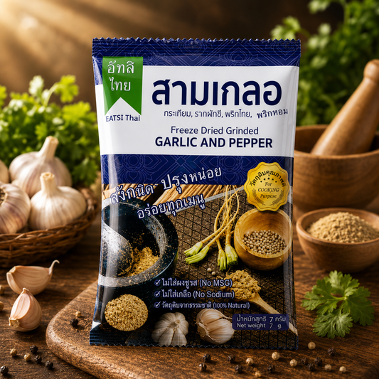 Eatsi Thai Sam Kloe Freeze-Dried Garlic & Pepper Powder 7g