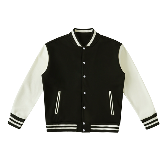 Exclusive: Holy Basil Two-Tone Fleeced Varsity Jacket
