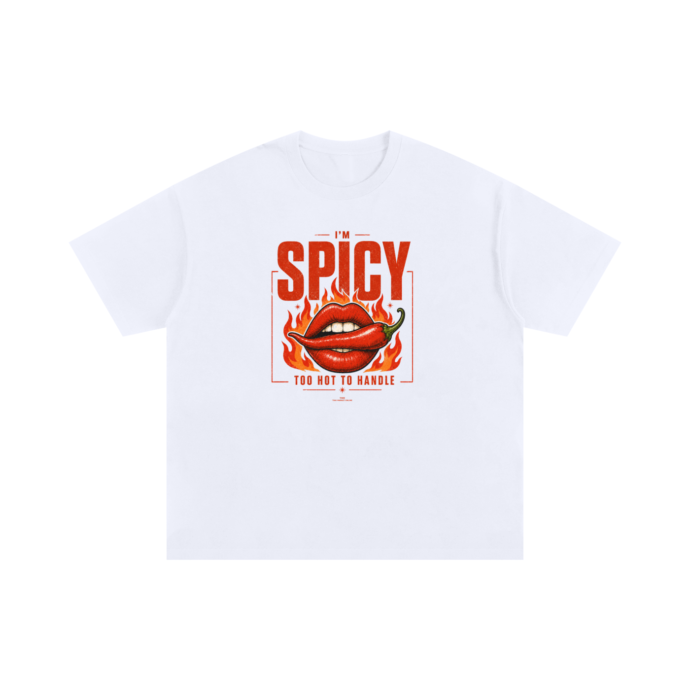 Exclusive: I'm Spicy - White | Unisex Oversized Cotton T-Shirt