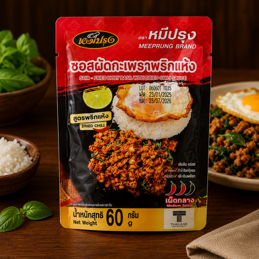 Meeprung Stir-Fried Holy Basil Dried Chili Sauce 60g