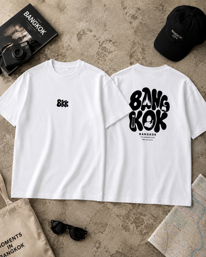 Exclusive: BKK - White | Unisex Oversized Cotton T-Shirt