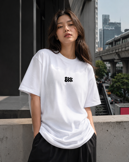 Exclusive: BKK - White | Unisex Oversized Cotton T-Shirt