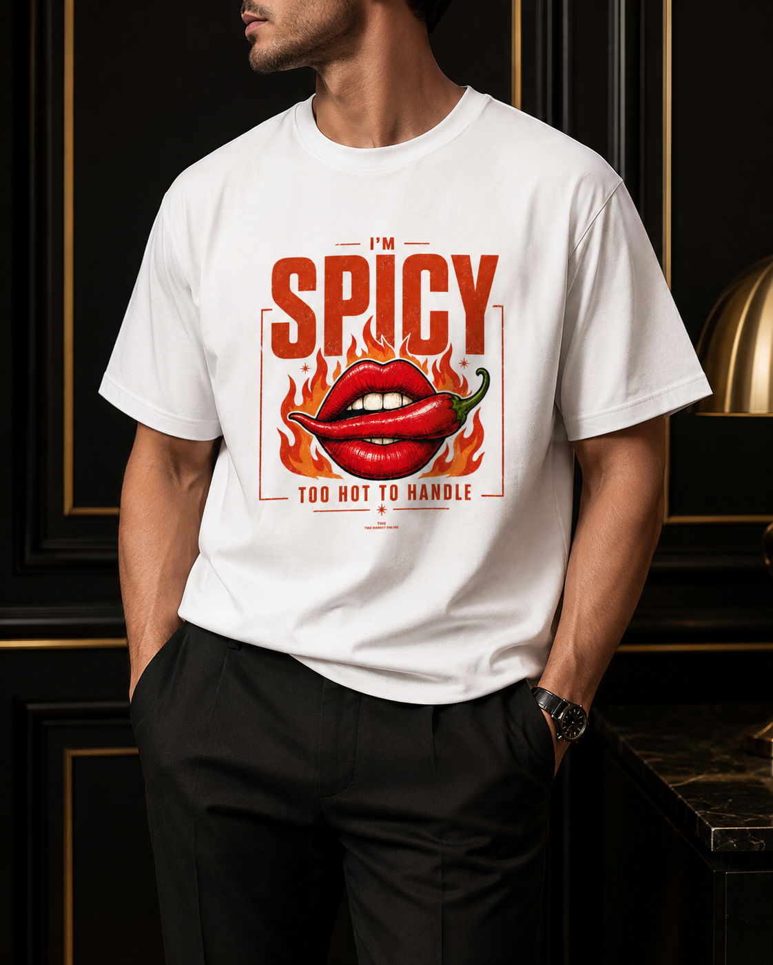 Exclusive: I'm Spicy - White | Unisex Oversized Cotton T-Shirt