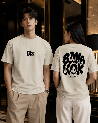 Exclusive: BKK T-Shirt - Apricot | Unisex Pure Cotton T-Shirt
