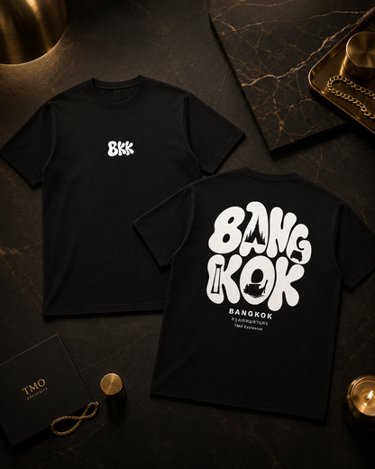 Exclusive: BKK T Shirt - Black | Unisex Oversized Cotton T-Shirt