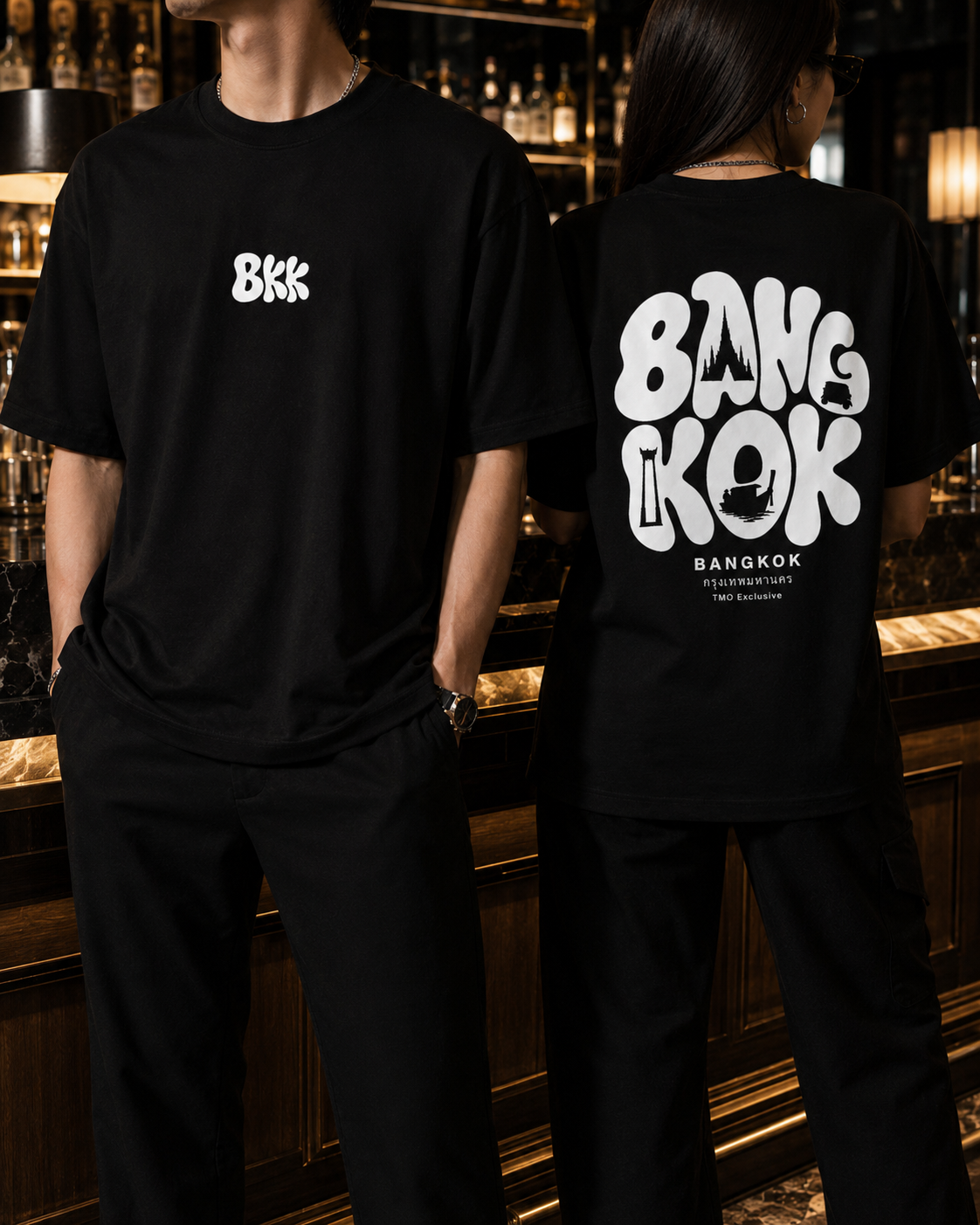 Exclusive: BKK T Shirt - Black | Unisex Oversized Cotton T-Shirt