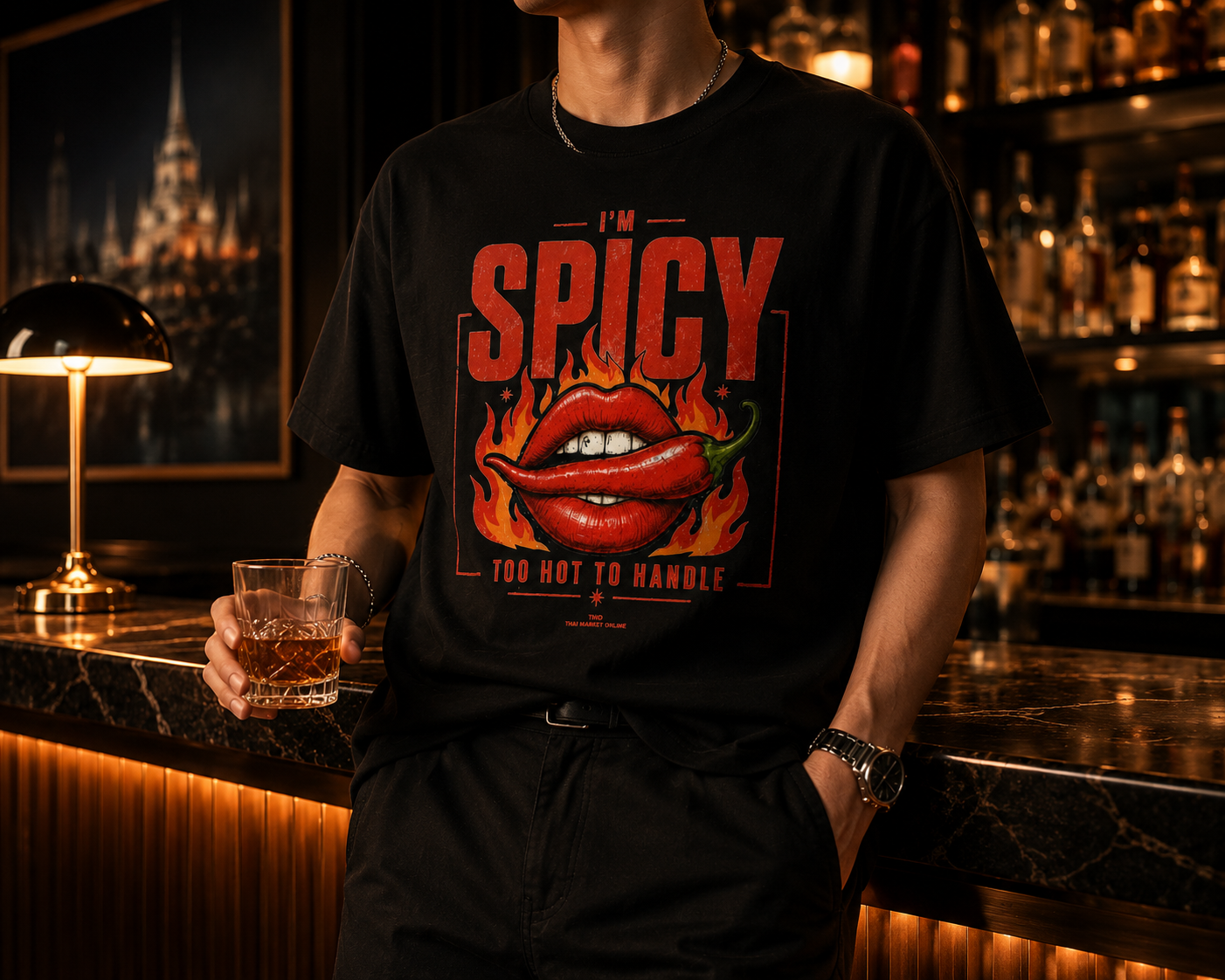 Exclusive: I'm Spicy - Black | Unisex Oversized Cotton T-Shirt