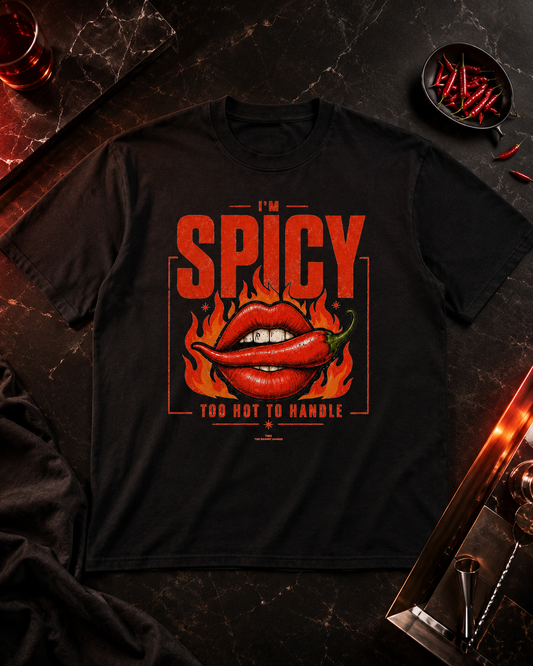 Exclusive: I'm Spicy - Black | Unisex Oversized Cotton T-Shirt
