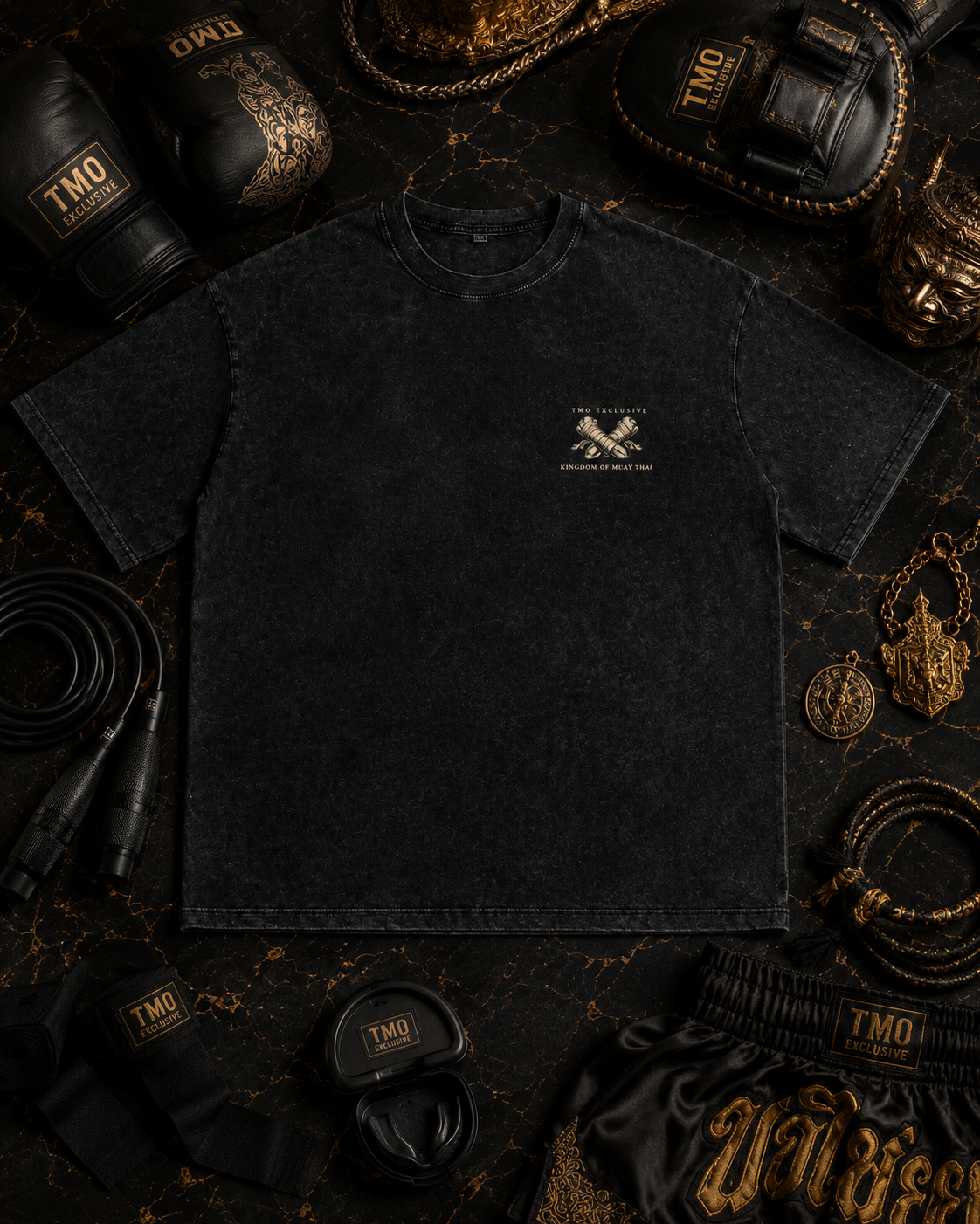 Exclusive: Kingdom of Muay Thai | Snow Washed Oversized Cotton T-Shirt