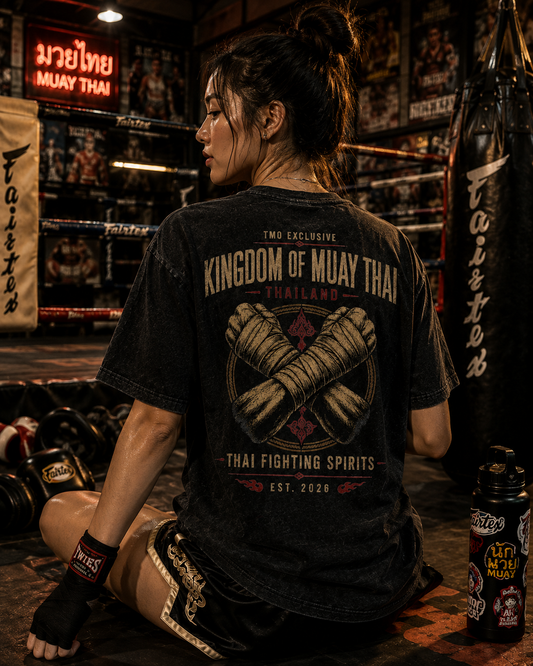 Exclusive: Kingdom of Muay Thai | Snow Washed Oversized Cotton T-Shirt