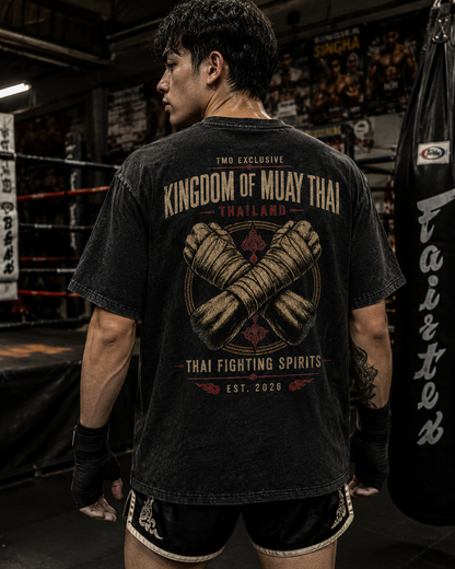 Exclusive: Kingdom of Muay Thai | Snow Washed Oversized Cotton T-Shirt