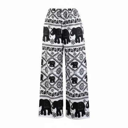 Thai Elephant Print Harem Pants