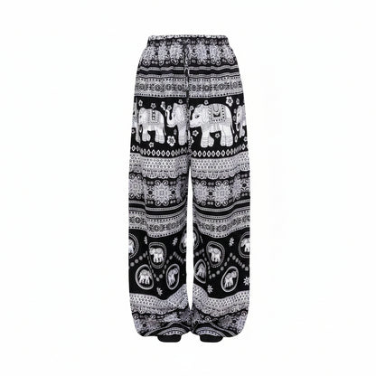 Thai Elephant Print Harem Pants