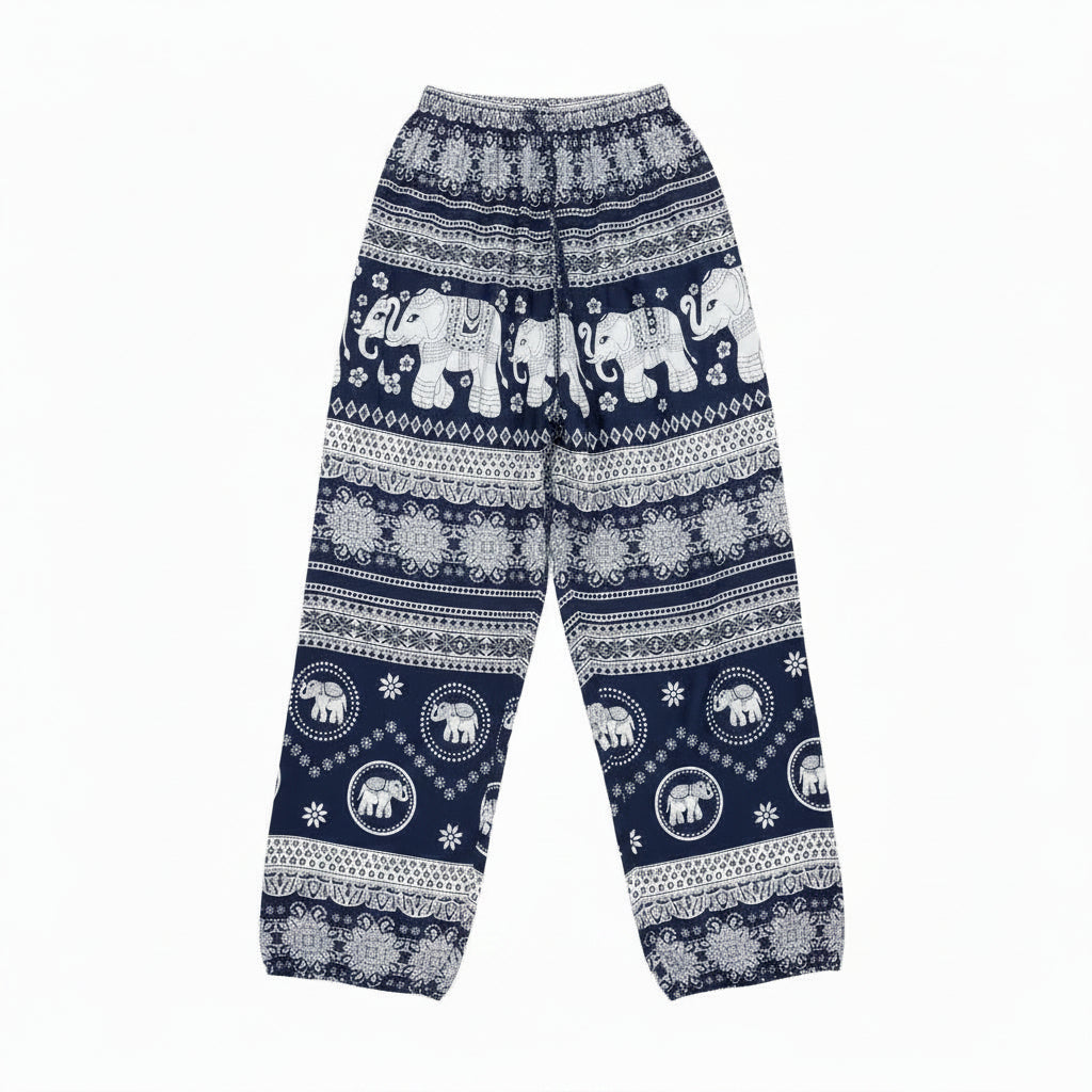 Thai Elephant Print Harem Pants