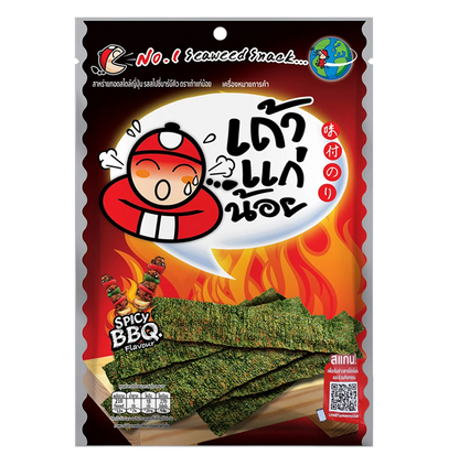 Tao Kae Noi Fried Seaweed Spicy BBQ 26g | เถ้าแก่น้อย สาหร่ายทอด รสสไปซี่บาร์บีคิว