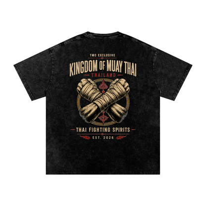 Exclusive: Kingdom of Muay Thai | Snow Washed Oversized Cotton T-Shirt