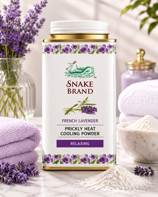 Snake Brand French Lavender Prickly Heat Cooling Powder Relaxing 150g
