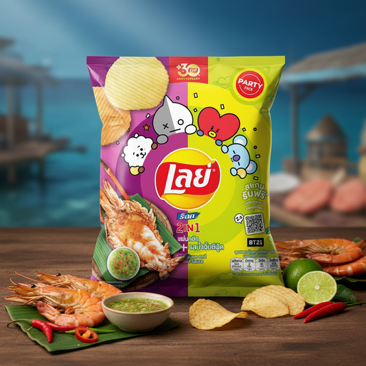 Lay's Rock 2-in-1 Prawn & Seafood Sauce Chips - Lifestyle Shot