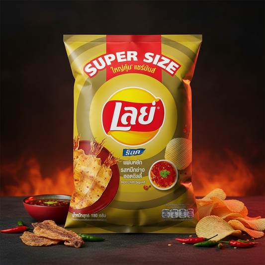 Lay's Rock Hot Chili Squid Chips - Lifestyle Shot