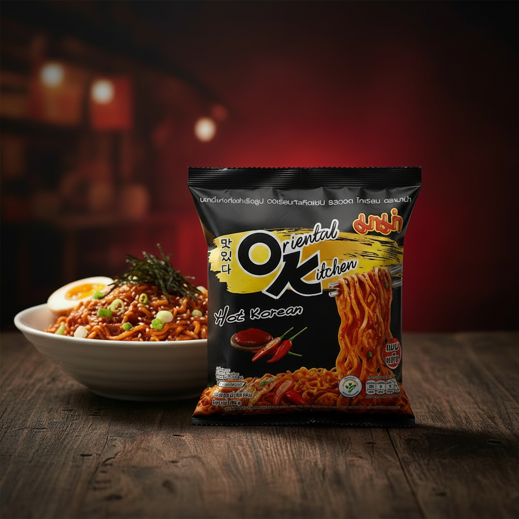 MAMA Hot Korean Dry Noodles - Camera Centered