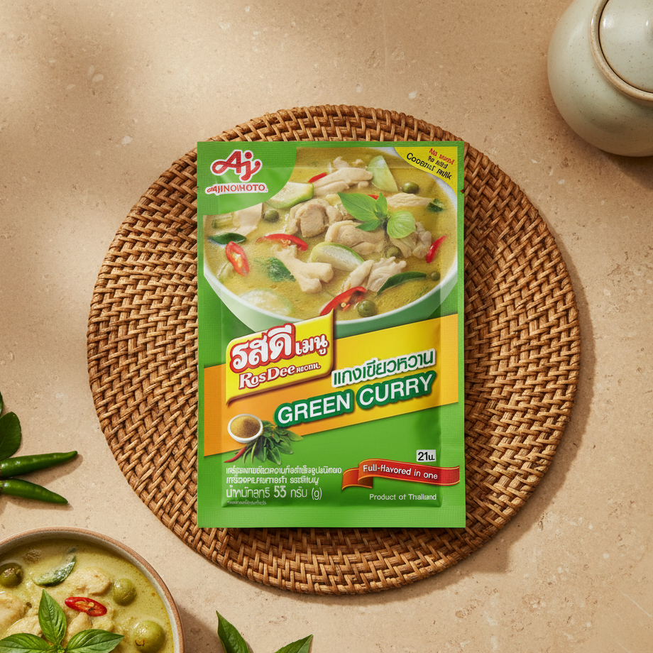 Ros Dee Menu Green Curry Powder 55g - Lifestyle Shot